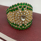 Kundan Green Stone Bracelet