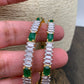 AD Emerald Green Baguette Stone Bangles