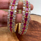 AD Ruby Red Stone Bangles