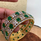 AD Emerald Green Stone Bangles