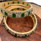 AD Emerald Green Stone Bangles