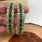 AD Emerald Green Stone Bangles