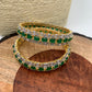 AD Emerald Green Stone Bangles