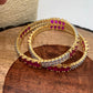 AD Ruby Red Stone Bangles