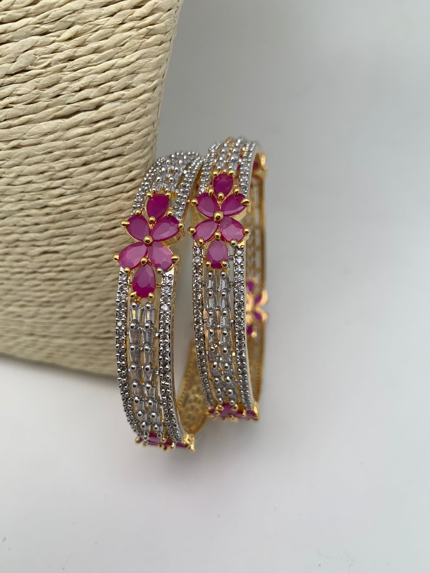 AD Red Stone Bangles