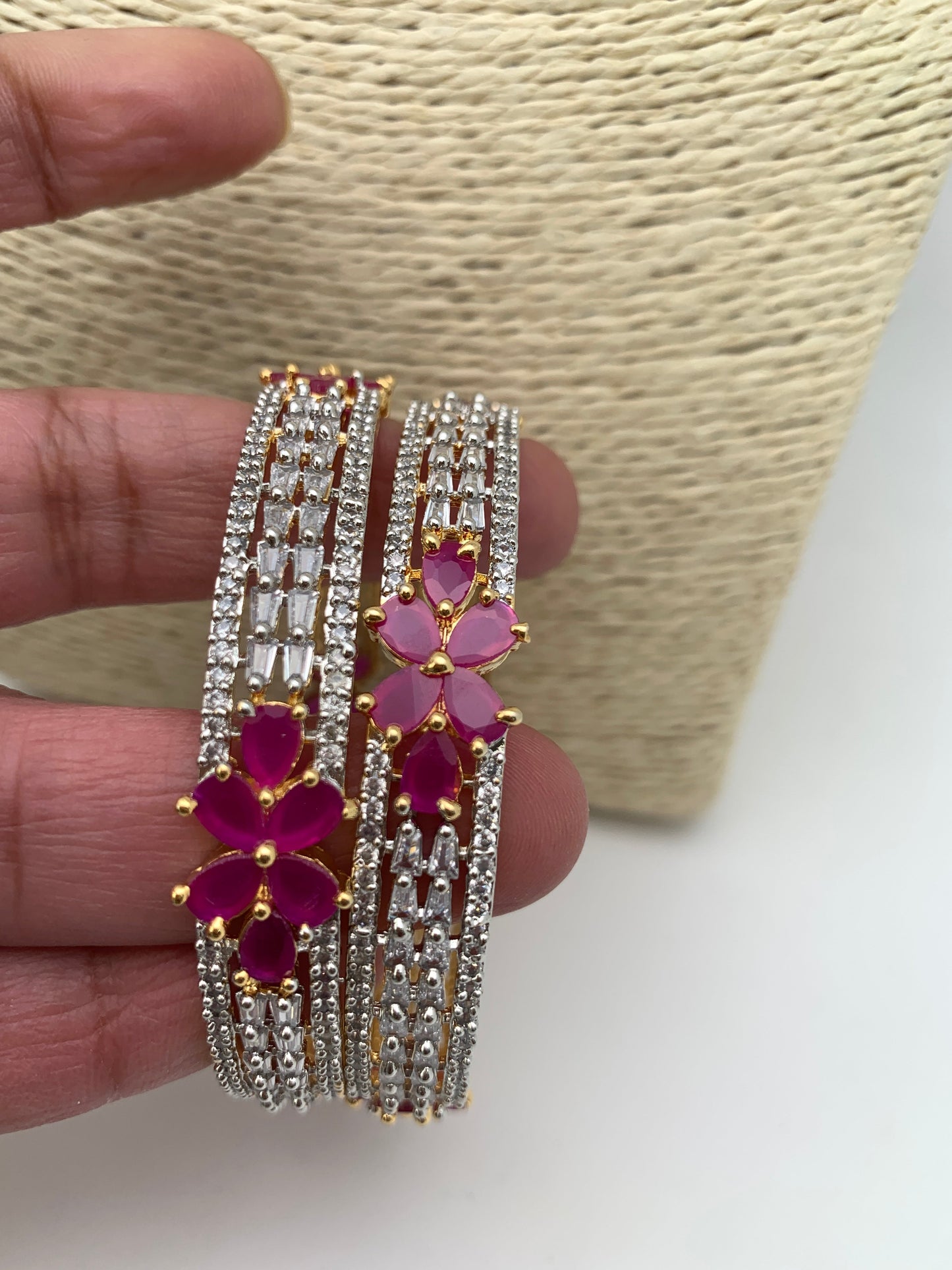 AD Red Stone Bangles