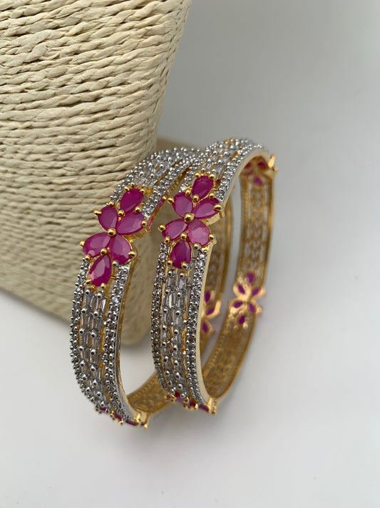 AD Red Stone Bangles