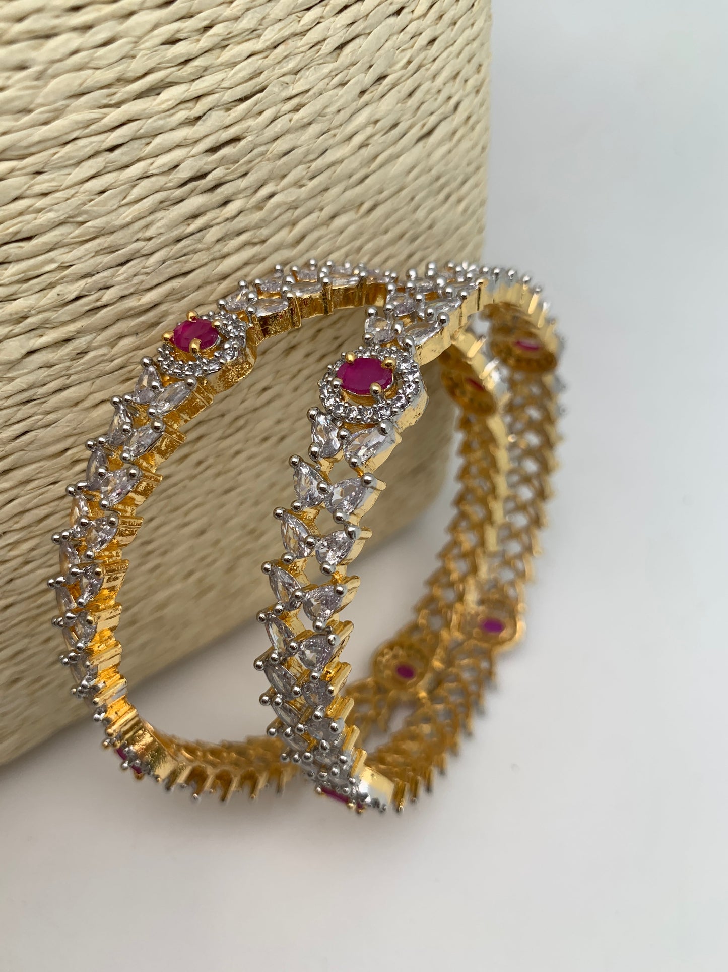 AD Red Stone Bangles