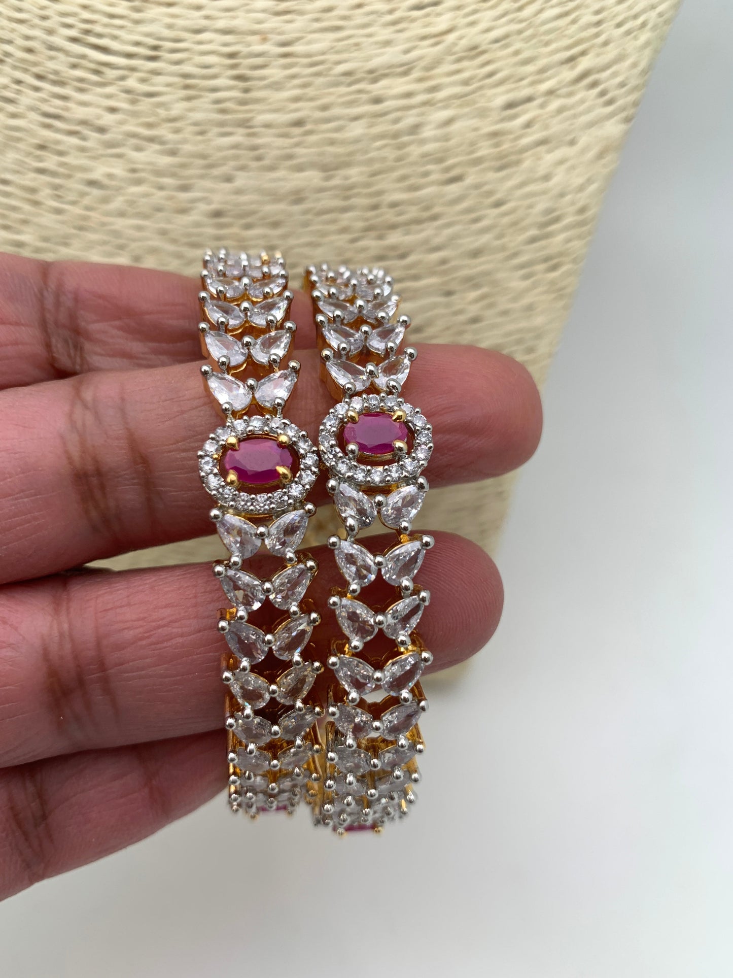 AD Red Stone Bangles