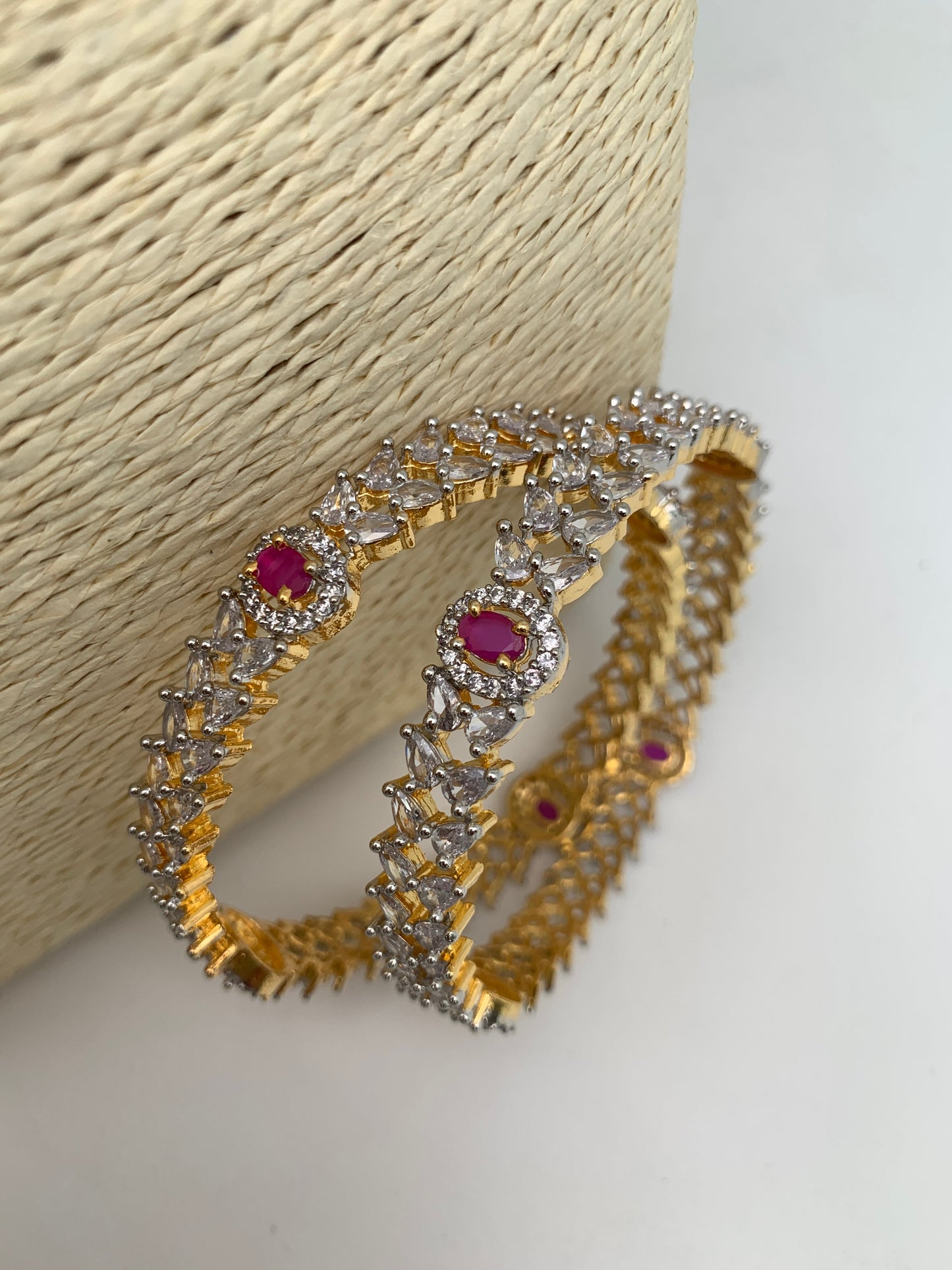 AD Red Stone Bangles