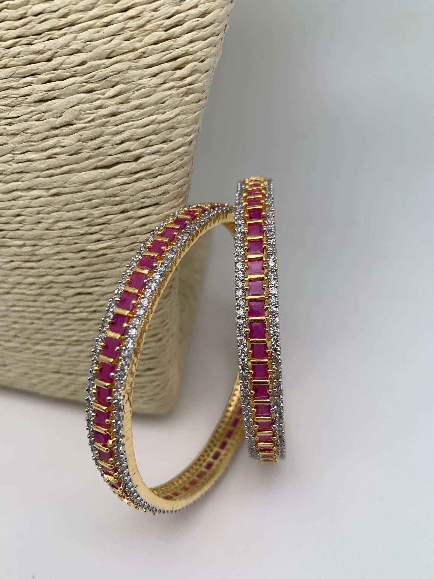 AD Red Stone Bangles