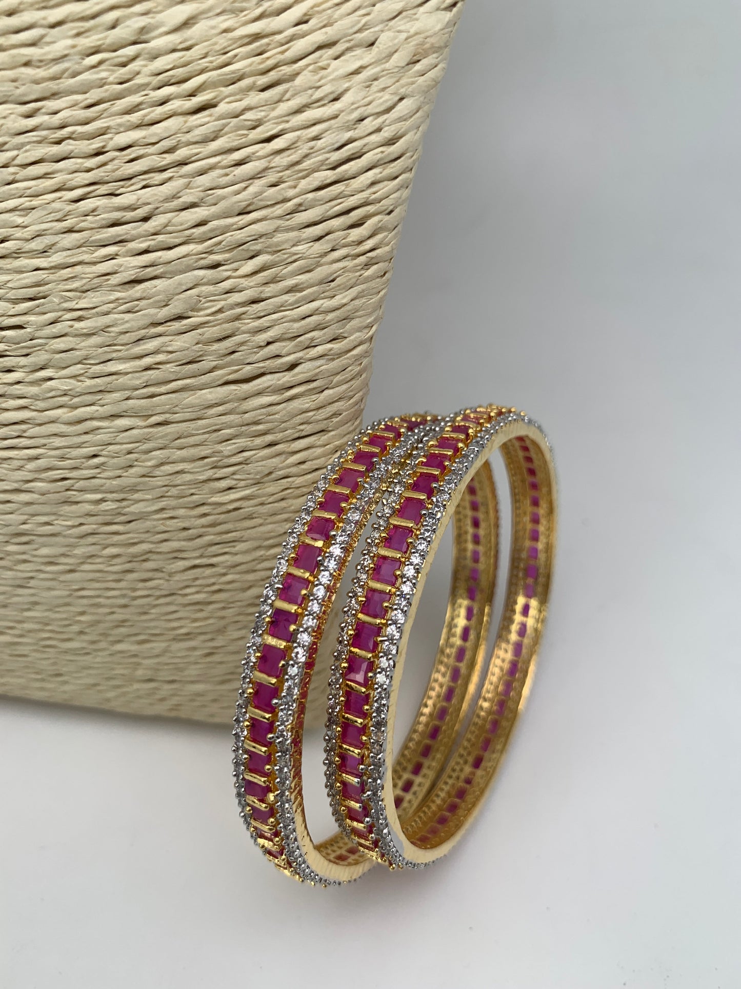 AD Red Stone Bangles