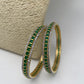 AD Green Stone Bangles