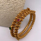 Multi Stone Golden Bangles