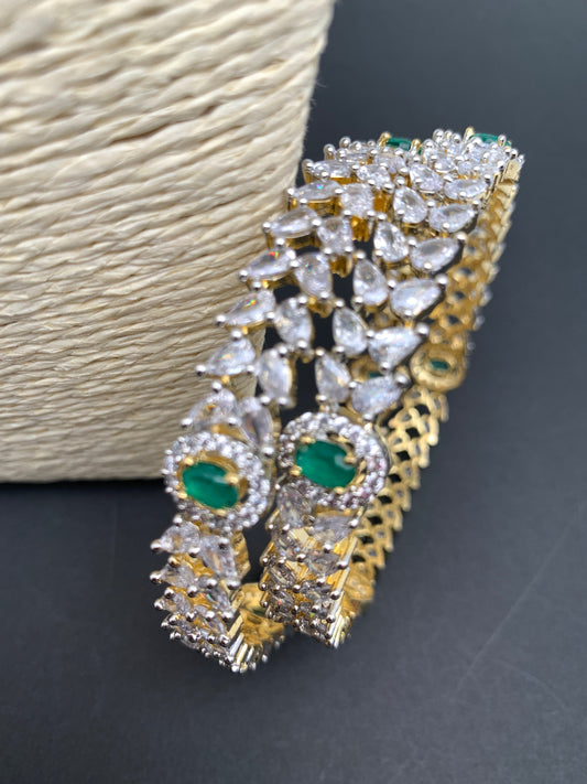 AD Green Stone Bangles