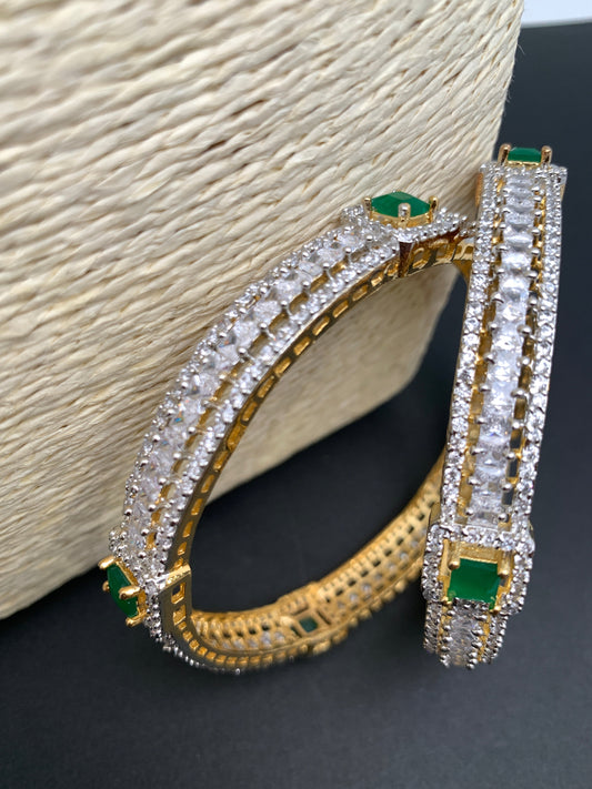 AD Green Stone Bangles