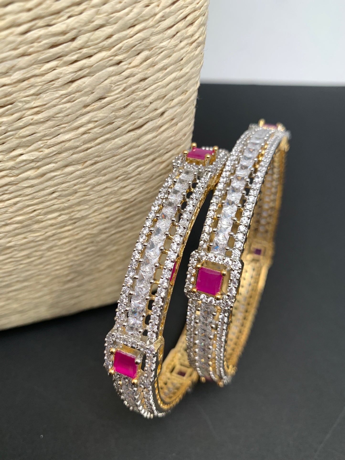 AD Red Stone Bangles