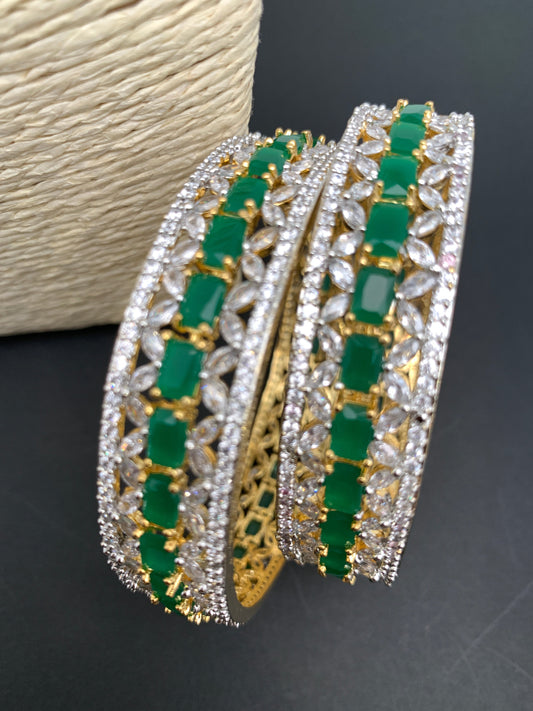 AD Green Stone Bangles