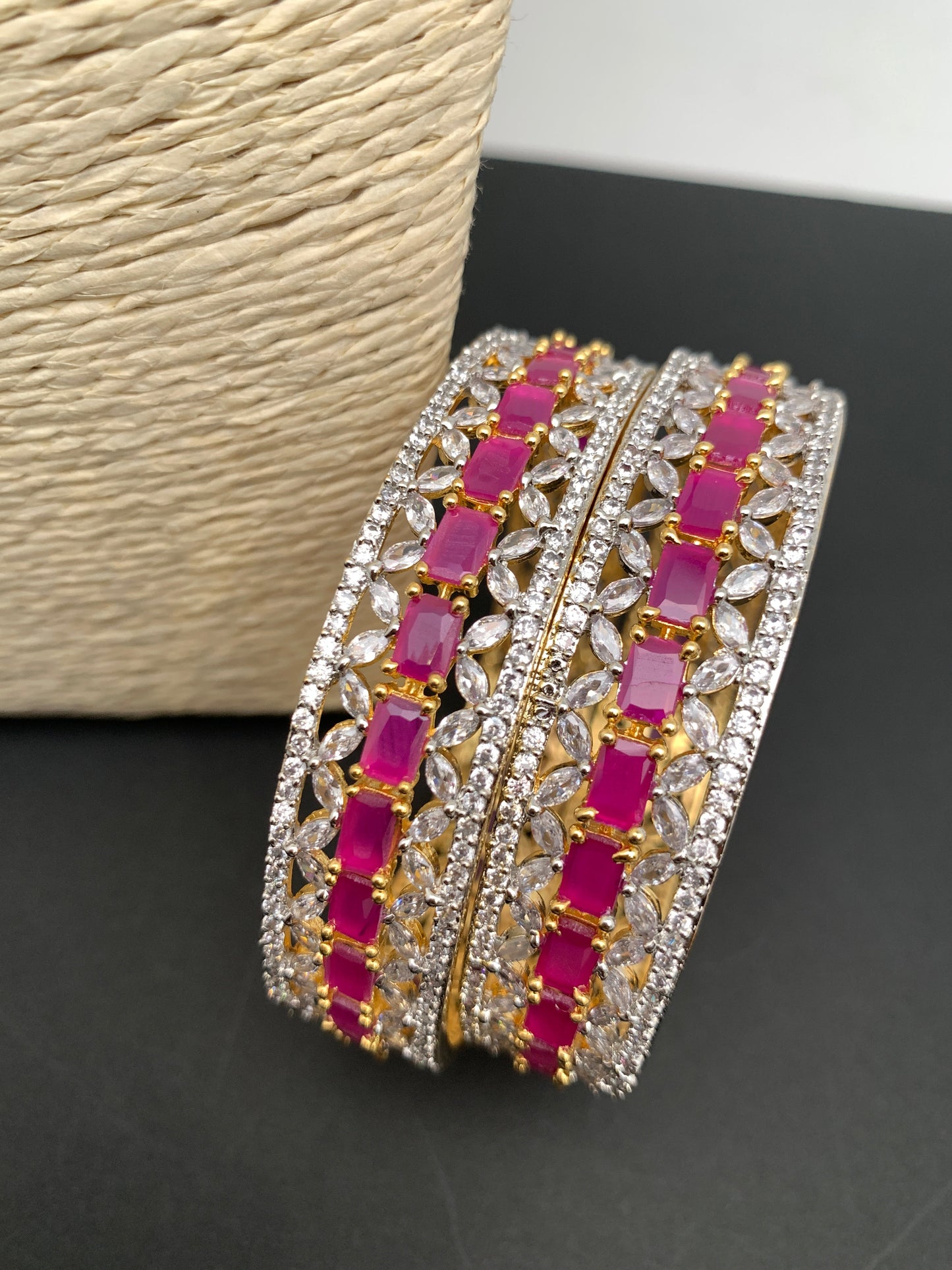 AD Red Stone Bangles