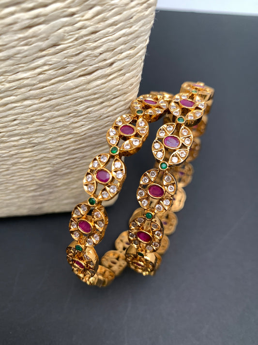 Matte Multi Stone Bangles