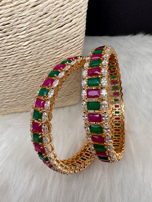 Multi Stone Openable Bangles