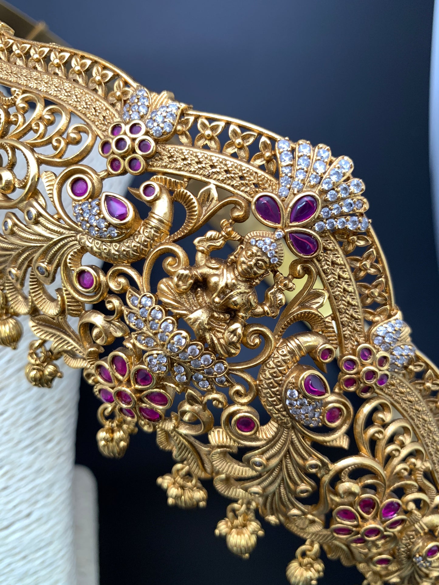 Gold alike Lakshmi Peacock hip belt
