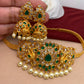 Green Stone CZ Choker with Jhumki