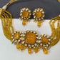 Yellow Stone Yellow Beads Choker