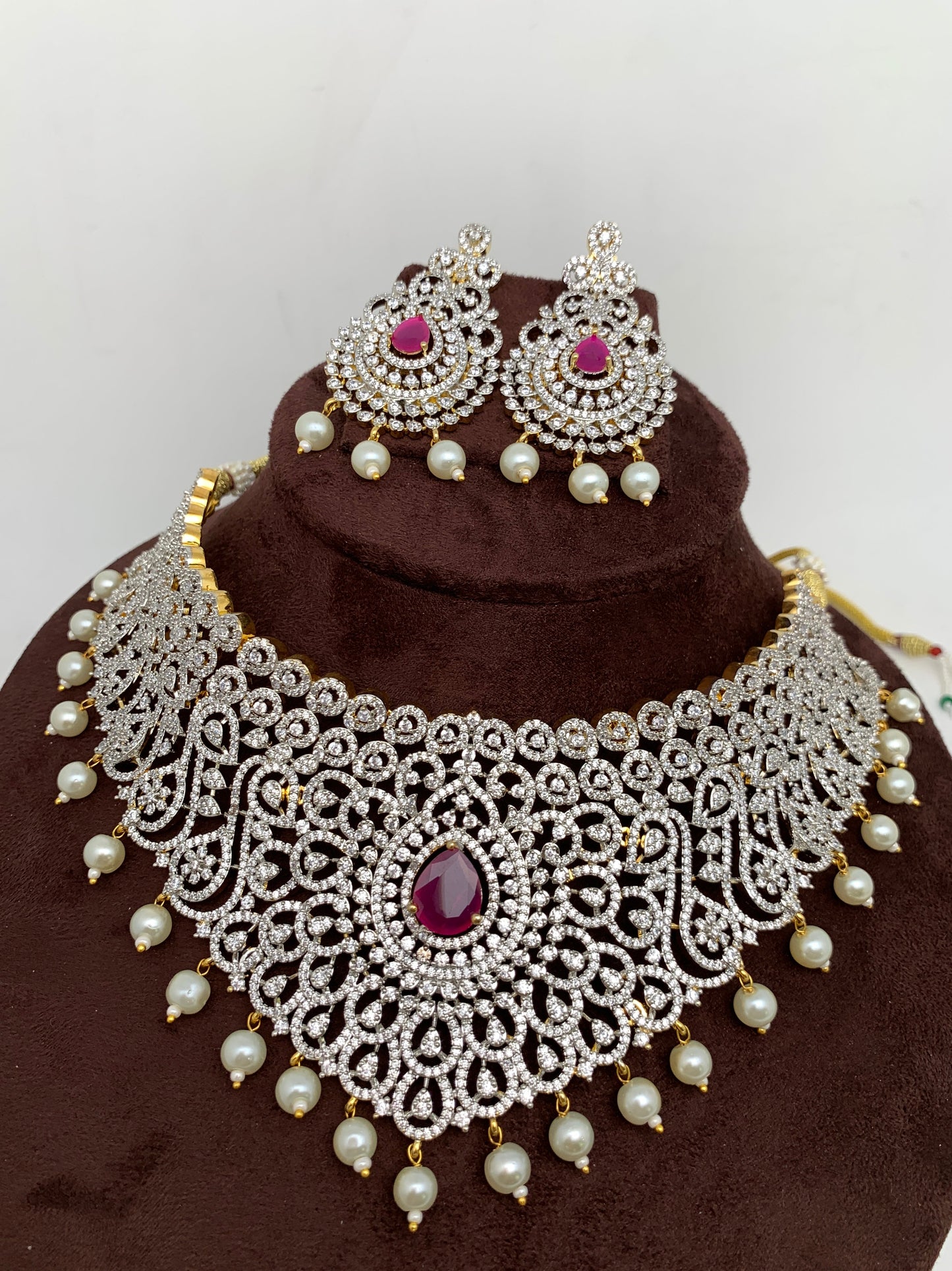 Diamond Finish Ruby and AD Choker