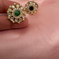 Green Jadau Kundan Studs