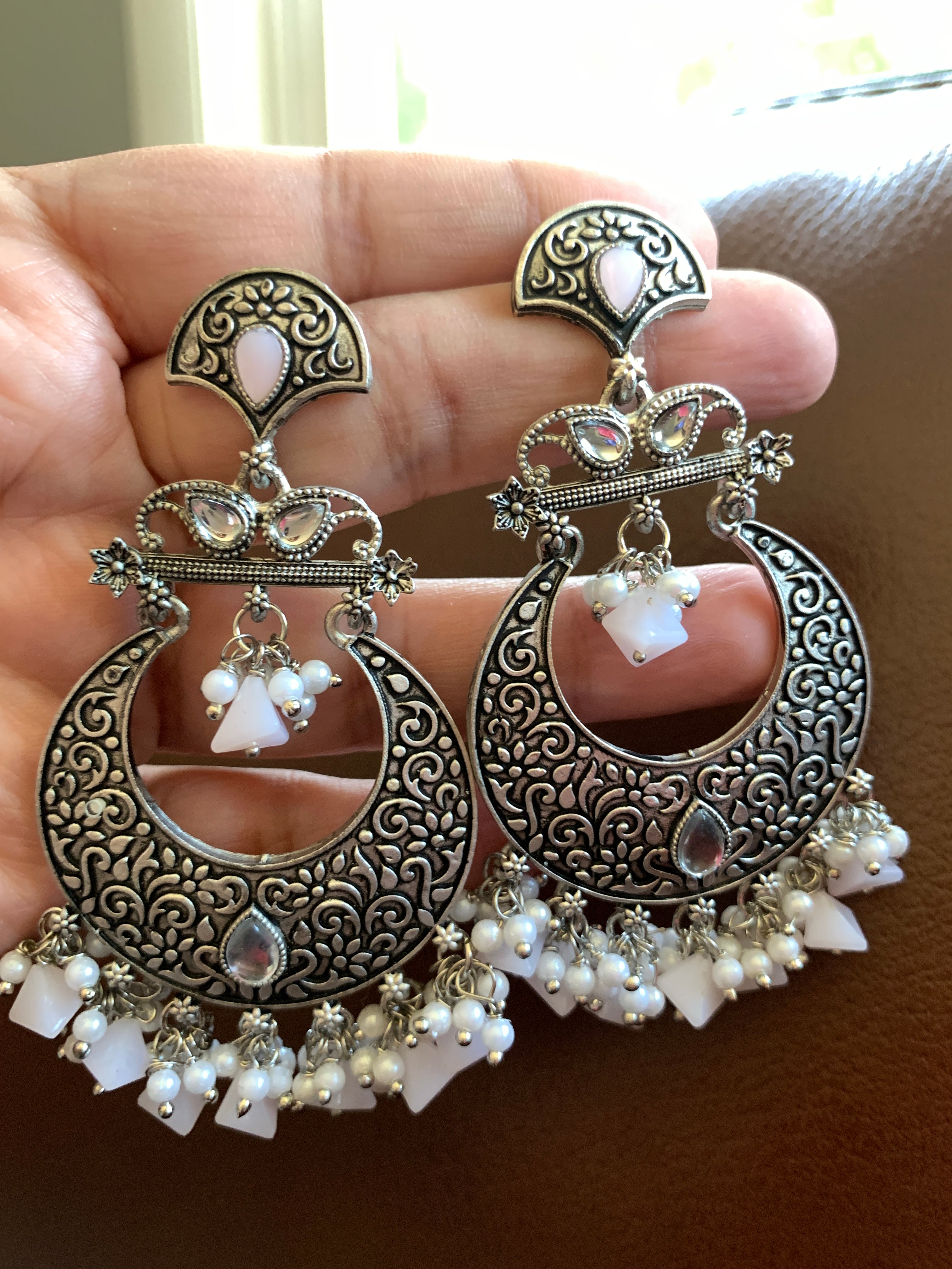 Buy Silver-Toned Earrings for Women by Atibelle Online | Ajio.com