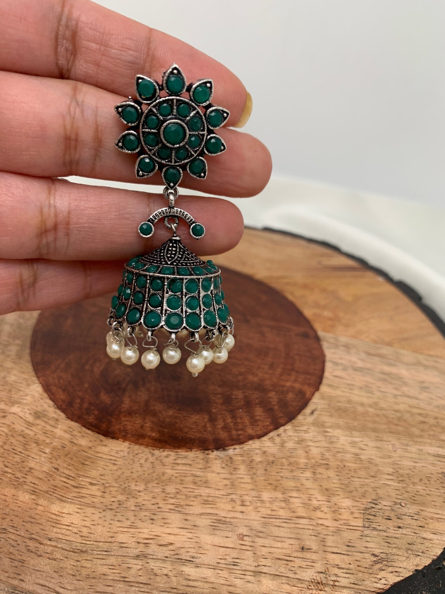 Green Jhumka