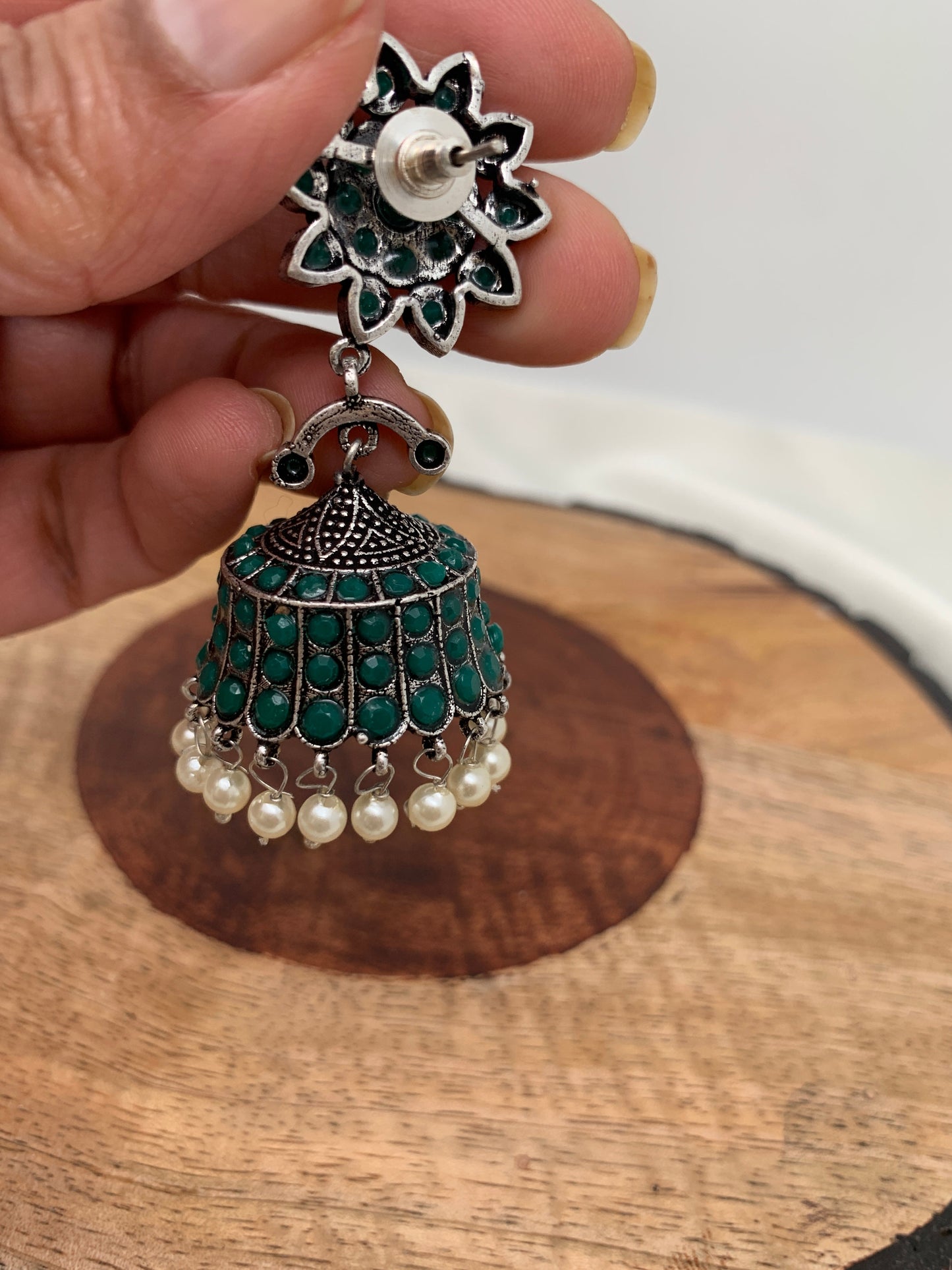 Green Jhumka