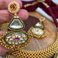 Grand Kundan Maroon Dori Necklace