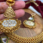 Grand Kundan Maroon Dori Necklace