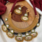 Grand Kundan Maroon Dori Necklace