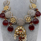 Kundan AD Red Beads Short Necklace