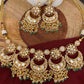 Kundan AD Green Beads Neckline Choker