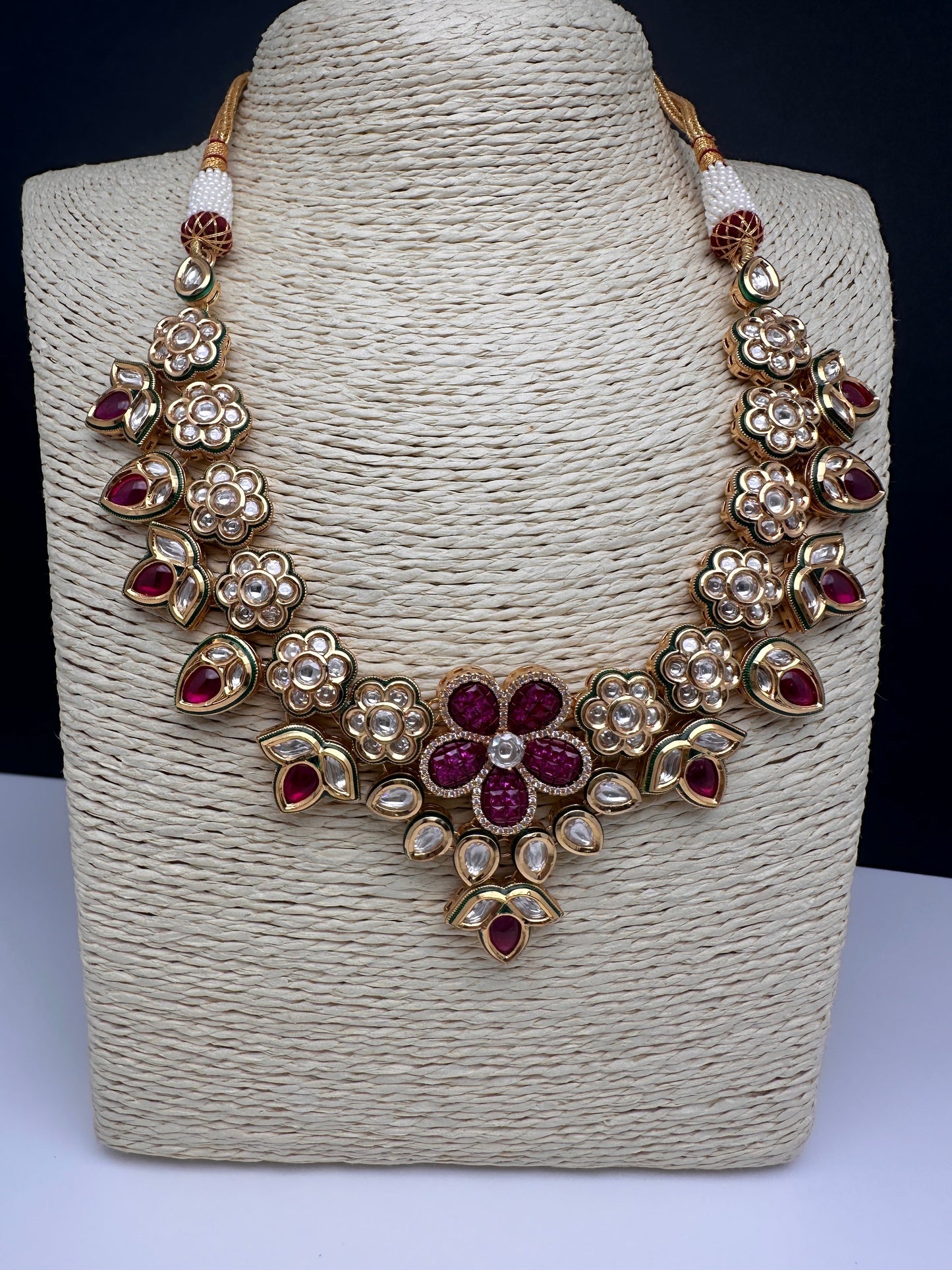 Kundan Floral Short Necklace