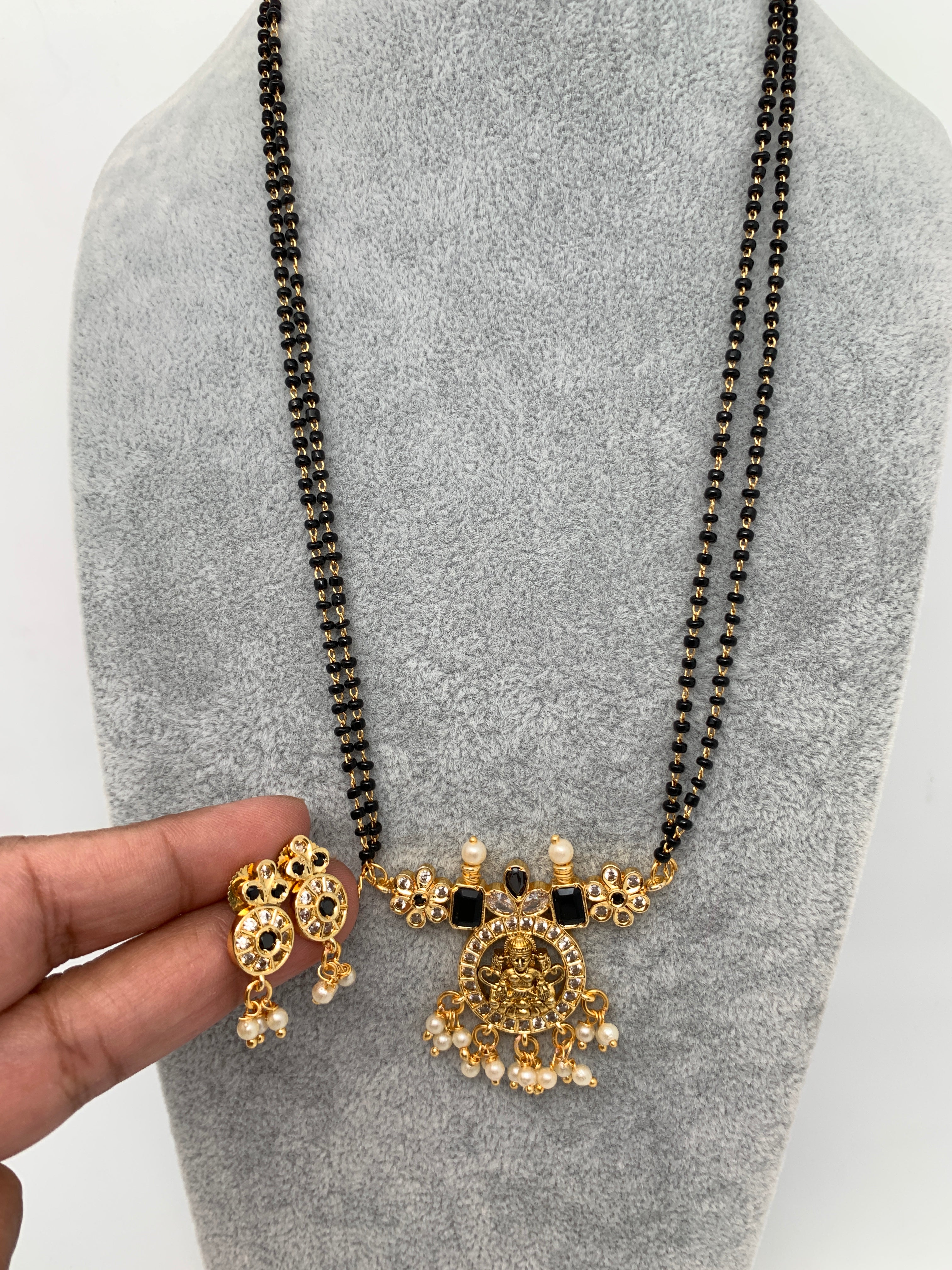 Cz black deals beads chain