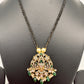 Lord Balaji Color Stone Color Beads Mangalsutra Necklace - Green