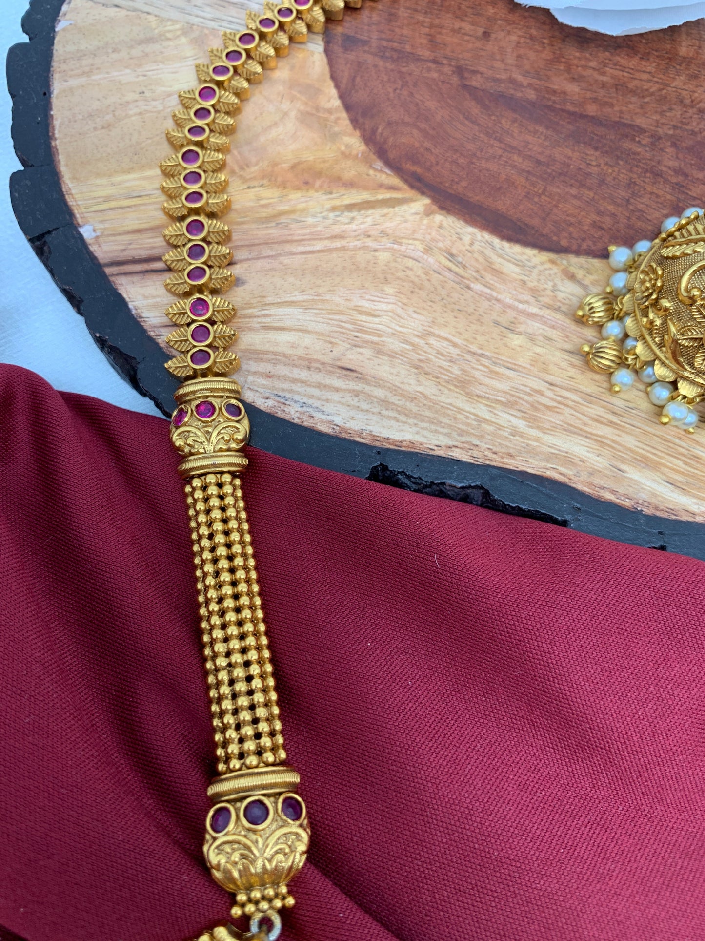 Radha Krishna Nakshi Long Necklace