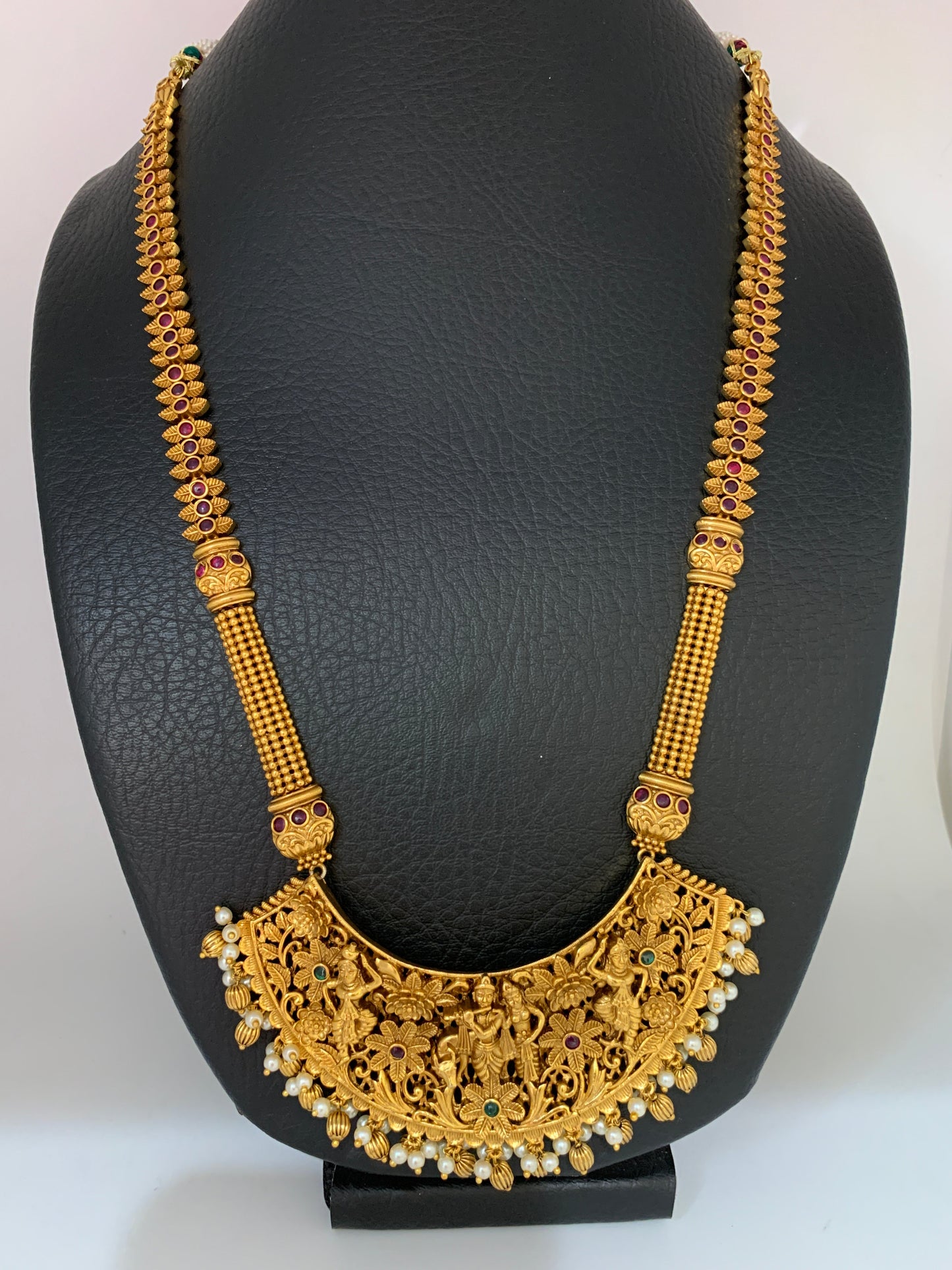 Radha Krishna Nakshi Long Necklace