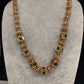 Golden Nakshi Balls Color Stone Necklace - Green