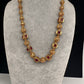 Golden Nakshi Balls Color Stone Necklace - Red