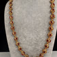 Golden Nakshi Balls Color Stone Necklace - Red