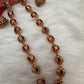 Golden Nakshi Balls Color Stone Necklace - Red