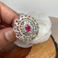 AD Ruby Red Stone Round Ring