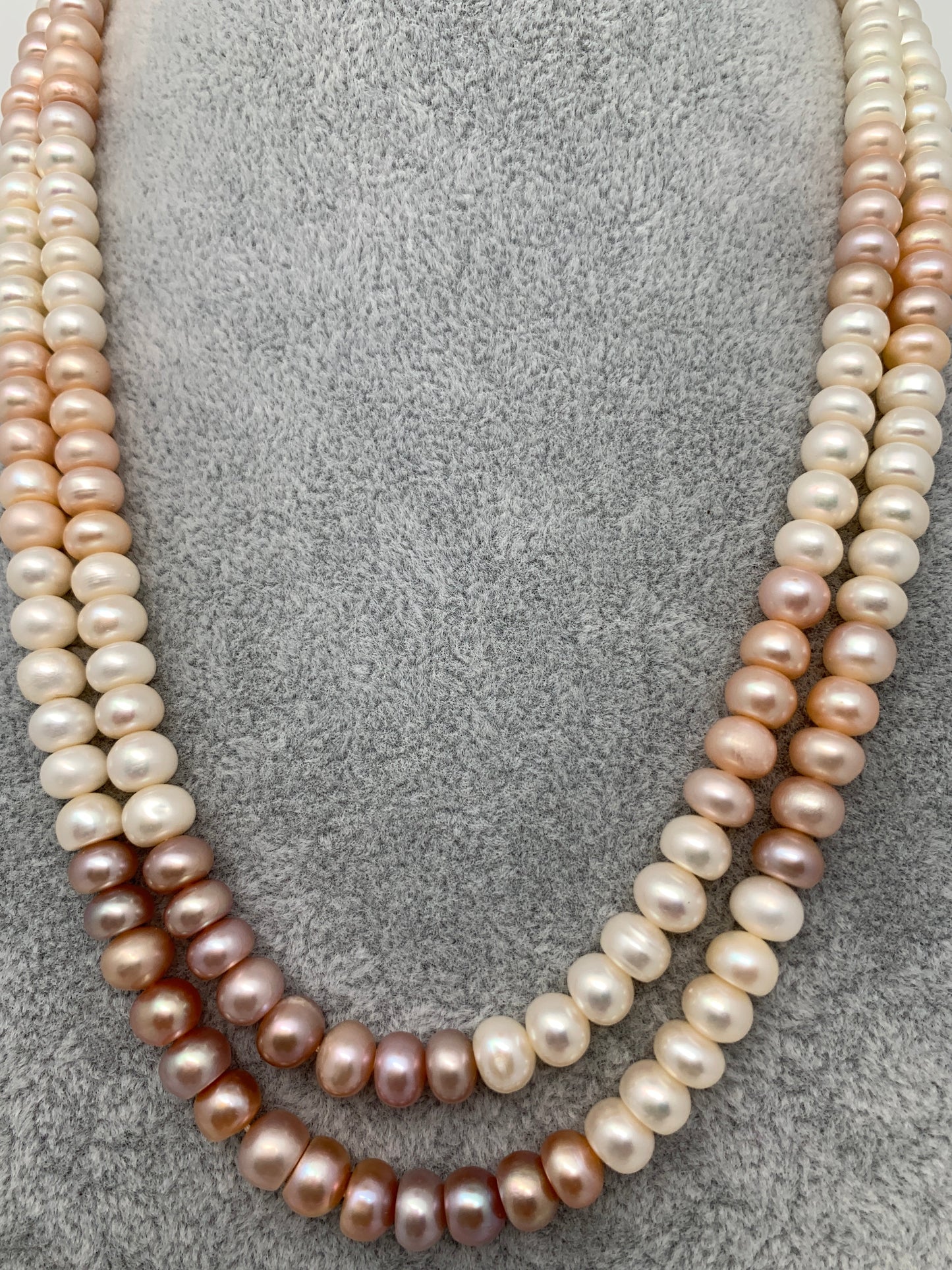 Two line Real Button Pearls Mala