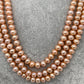 Three line Real Button Pearls Mala